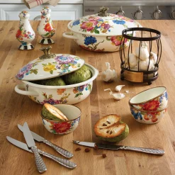 Flower Market Pinch Bowl - White|MacKenzie-Childs Outlet
