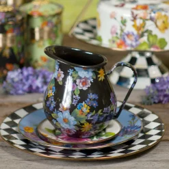 Flower Market Pitcher - Black|MacKenzie-Childs Sale
