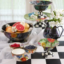 Flower Market Pitcher - Black|MacKenzie-Childs Sale