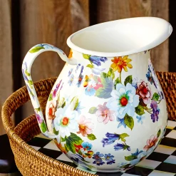 Flower Market Pitcher - White|MacKenzie-Childs Discount