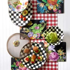 Flower Market Placemats - Black - Set Of 4|MacKenzie-Childs Best