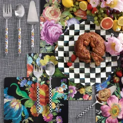 Flower Market Placemats - Black - Set Of 4|MacKenzie-Childs Best