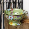 Flower Market Small Colander - Green|MacKenzie-Childs Sale