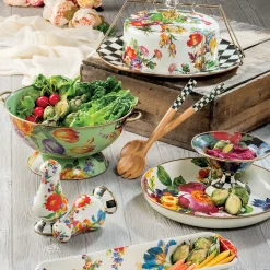 Flower Market Small Compote - Black|MacKenzie-Childs Best
