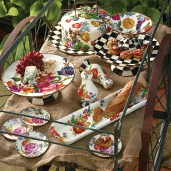 Flower Market Small Compote - White|MacKenzie-Childs Discount
