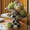 Flower Market Small Pedestal Platter - White|MacKenzie-Childs Best