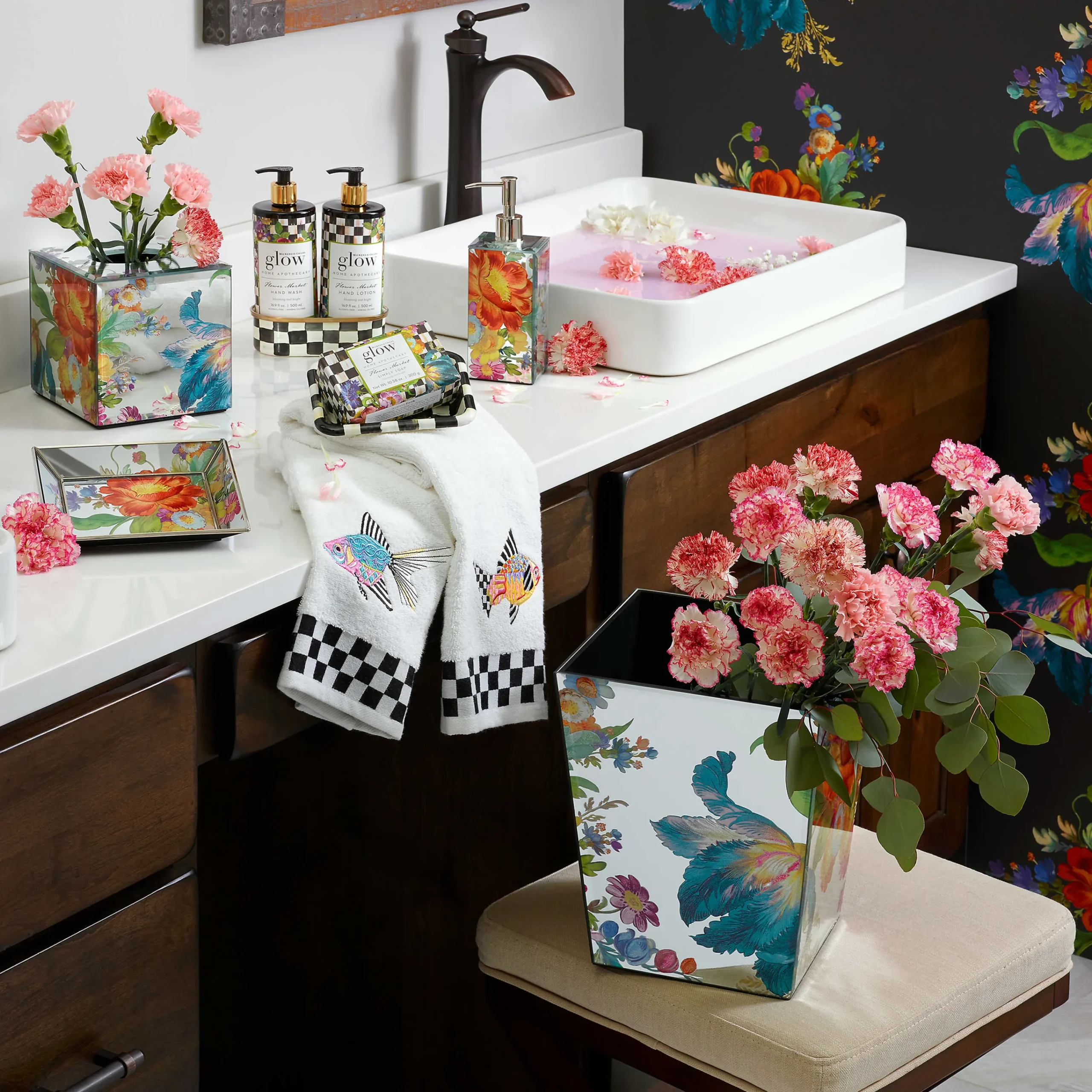 Flower Market Soap & Lotion Caddy Set|MacKenzie-Childs New