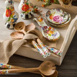 Flower Market Spoon Rest - White|MacKenzie-Childs New