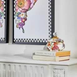 Flower Market Squashed Pot - White|MacKenzie-Childs Hot