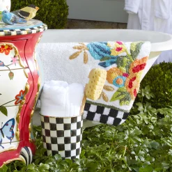Flower Market Standard Bath Rug -White|MacKenzie-Childs Online