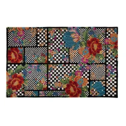 Flower Market Trellis Rug - Black - 5' X 8'|MacKenzie-Childs Sale