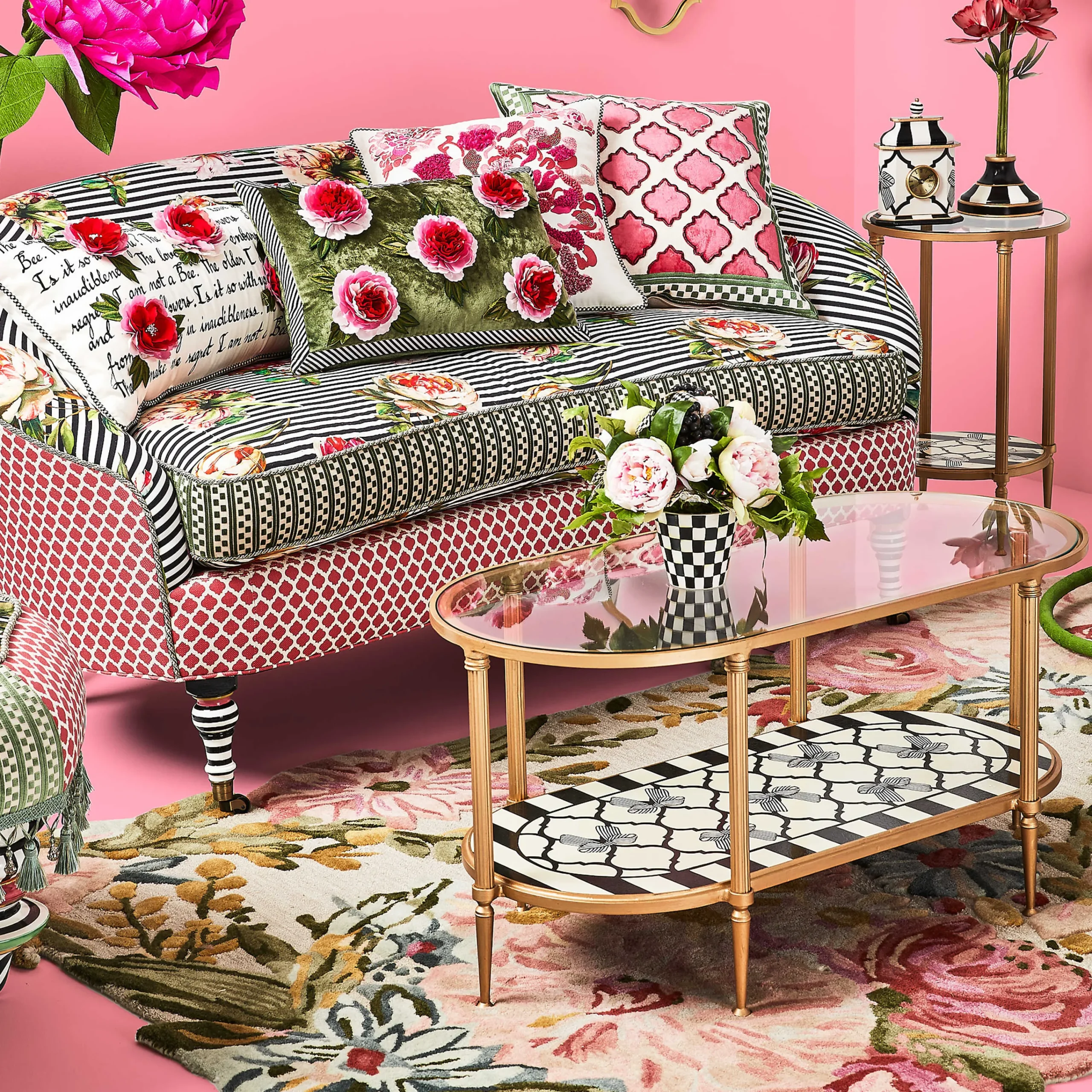 Flower Show Poetry Pillow|MacKenzie-Childs Clearance