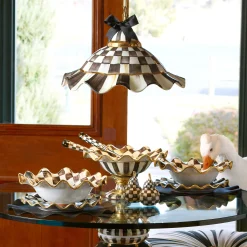Fluted Hanging Lamp - Courtly Check|MacKenzie-Childs Hot