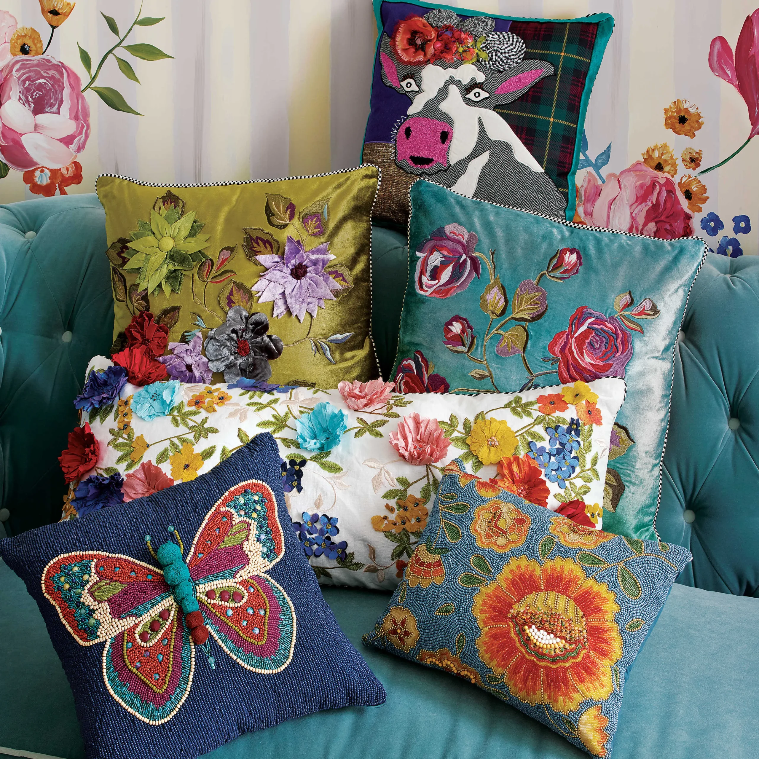 Frida Cowlo Pillow|MacKenzie-Childs Sale