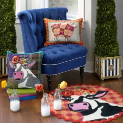 Frida Cowlo Rug - 3' Round|MacKenzie-Childs New