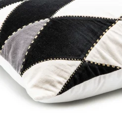 Harlequin Pillow - Black & White|MacKenzie-Childs