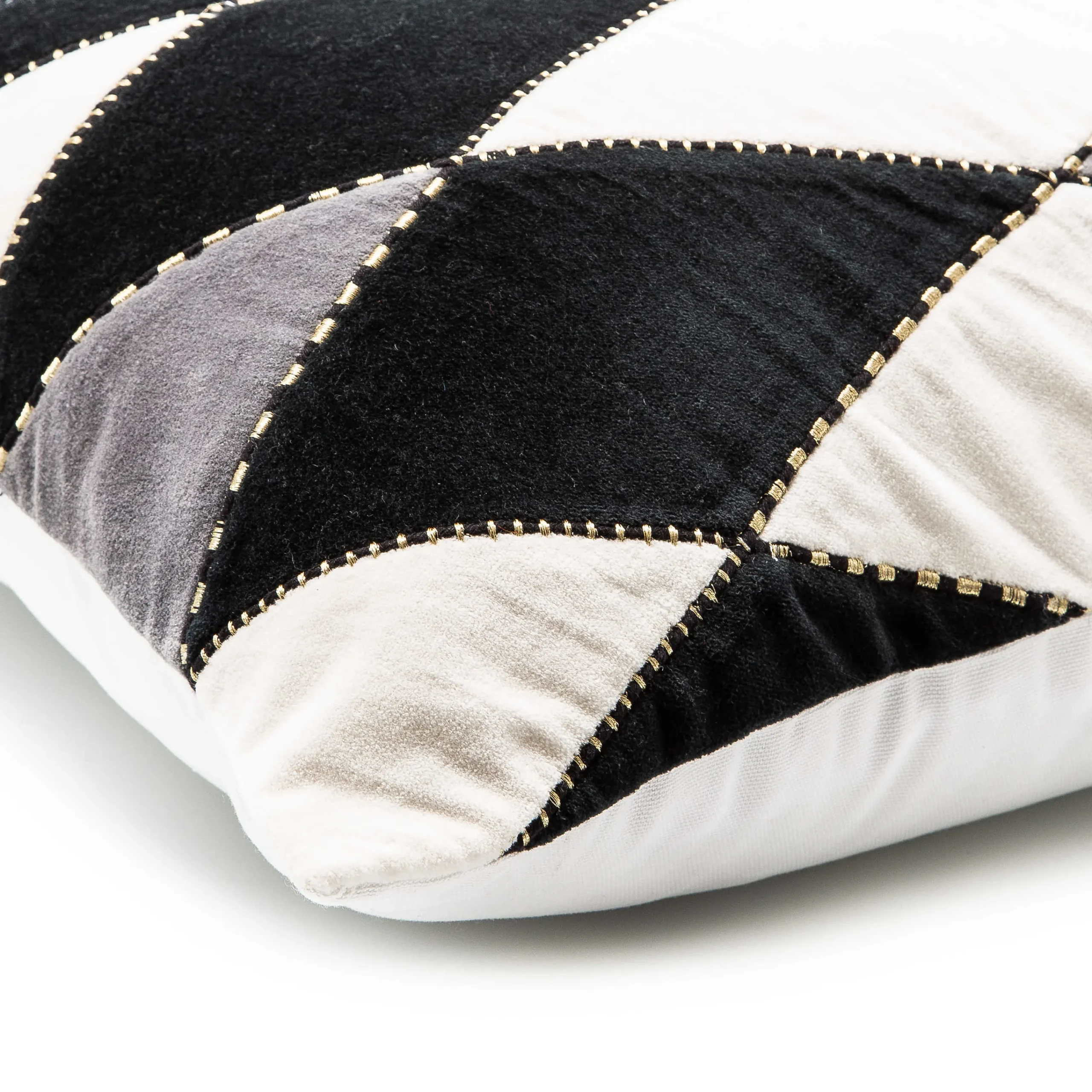 Harlequin Pillow - Black & White|MacKenzie-Childs