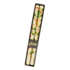 Holly Dinner Candles - Set Of 2|MacKenzie-Childs Online