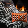 Houndstooth Throw - Black & Ivory|MacKenzie-Childs Hot