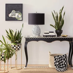 Houndstooth Throw - Black & Ivory|MacKenzie-Childs Hot
