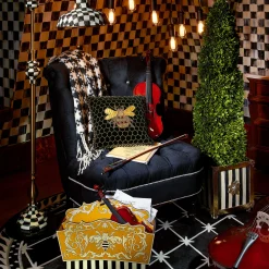 Houndstooth Throw - Black & Ivory|MacKenzie-Childs Hot