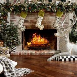 Houndstooth Throw - Grey & White|MacKenzie-Childs New