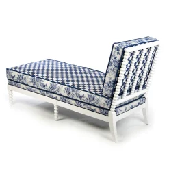 Indigo Villa Outdoor Chaise|MacKenzie-Childs Outlet