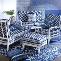 Indigo Villa Outdoor Loveseat|MacKenzie-Childs Best