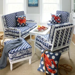 Indigo Villa Outdoor Loveseat|MacKenzie-Childs Best