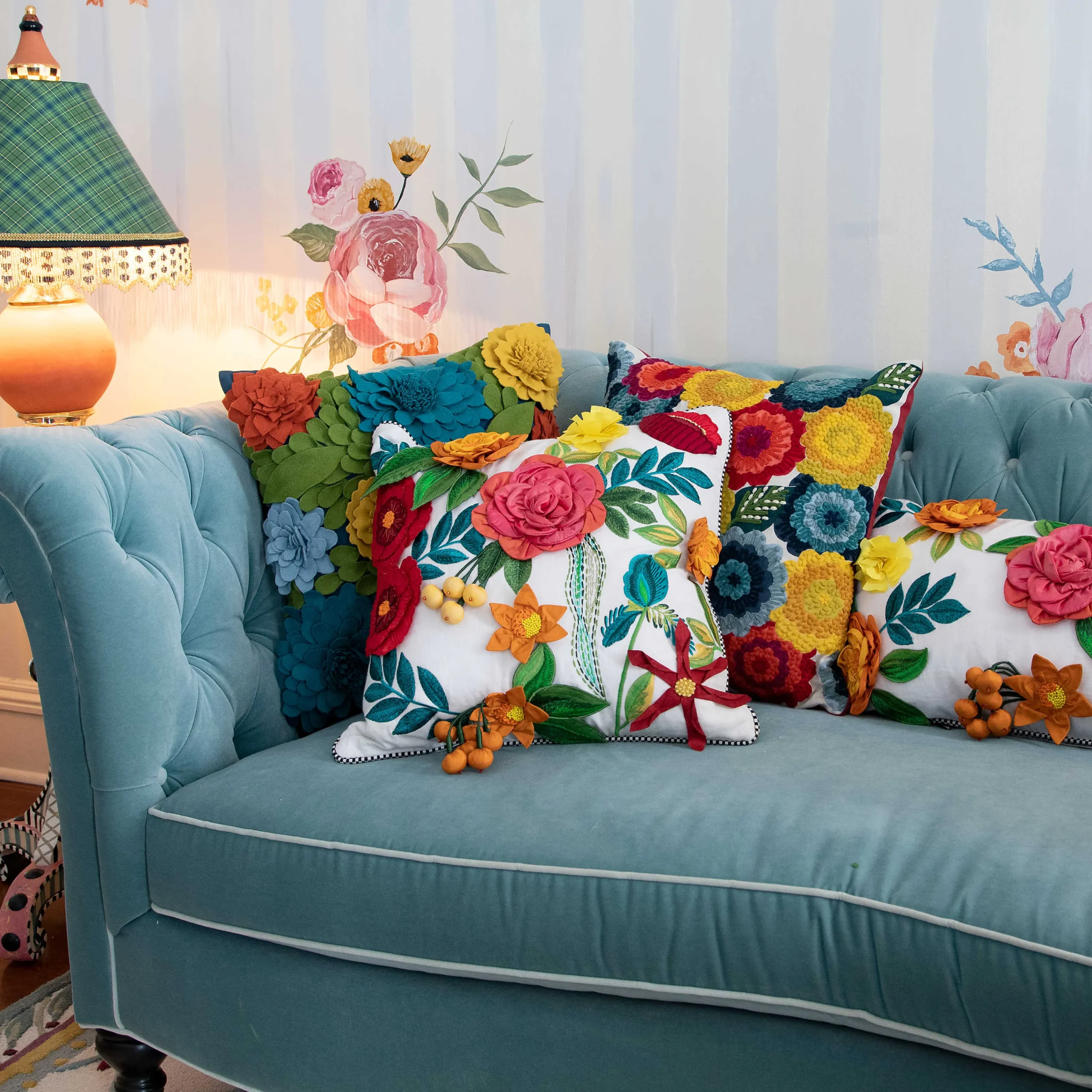 Kira'S Garden Pillow|MacKenzie-Childs Clearance