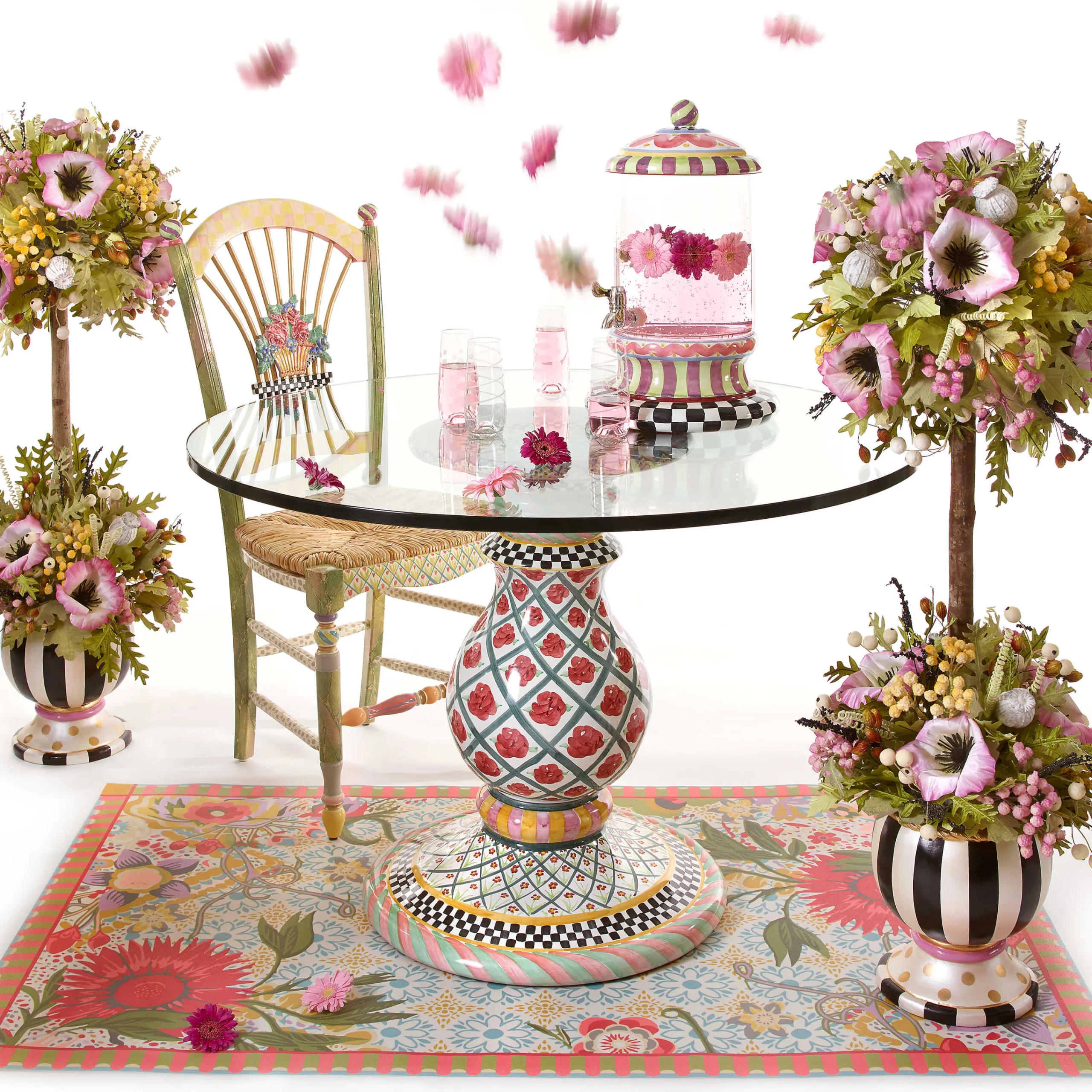 Light Flower Basket Side Chair|MacKenzie-Childs New