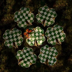 Lucky Check Clover Plate|MacKenzie-Childs Best