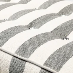 Marquee Bench - Chenille Grey Stripe|MacKenzie-Childs Best