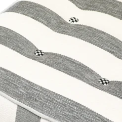 Marquee Bench - Chenille Grey Stripe|MacKenzie-Childs Best