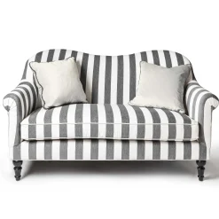 Marquee Loveseat - Chenille Grey Stripe|MacKenzie-Childs Clearance