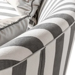 Marquee Loveseat - Chenille Grey Stripe|MacKenzie-Childs Clearance
