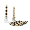 Mini Dinner Candles - Black & Ivory - Set Of 6|MacKenzie-Childs Sale