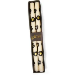 Mod Flower Dinner Candles – Silver & Gold – Set Of 2|MacKenzie-Childs Hot