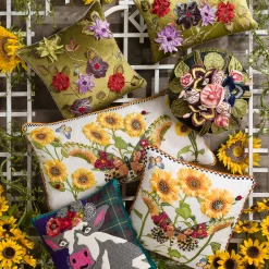 Monarch Butterfly Lumbar Pillow - White|MacKenzie-Childs Clearance