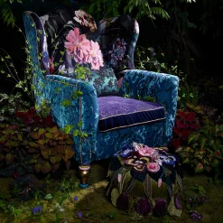 Moonlight Garden Off The Record Wing Chair|MacKenzie-Childs
