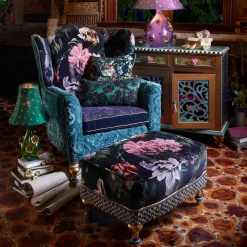 Moonlight Garden Rumor Has It Ottoman|MacKenzie-Childs Best