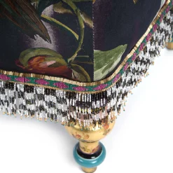 Moonlight Garden Rumor Has It Ottoman|MacKenzie-Childs Best