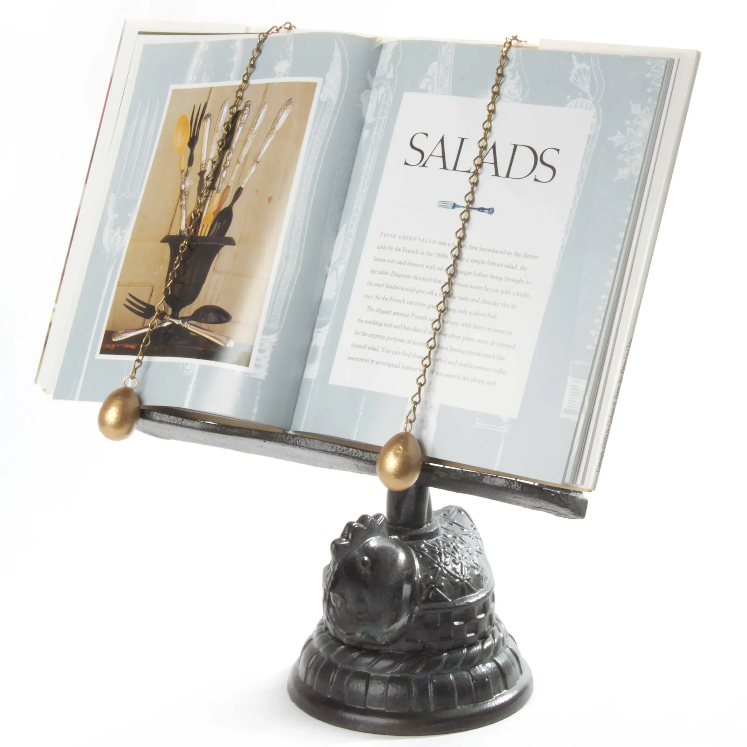 Nesting Chicken Cookbook Stand|MacKenzie-Childs Clearance