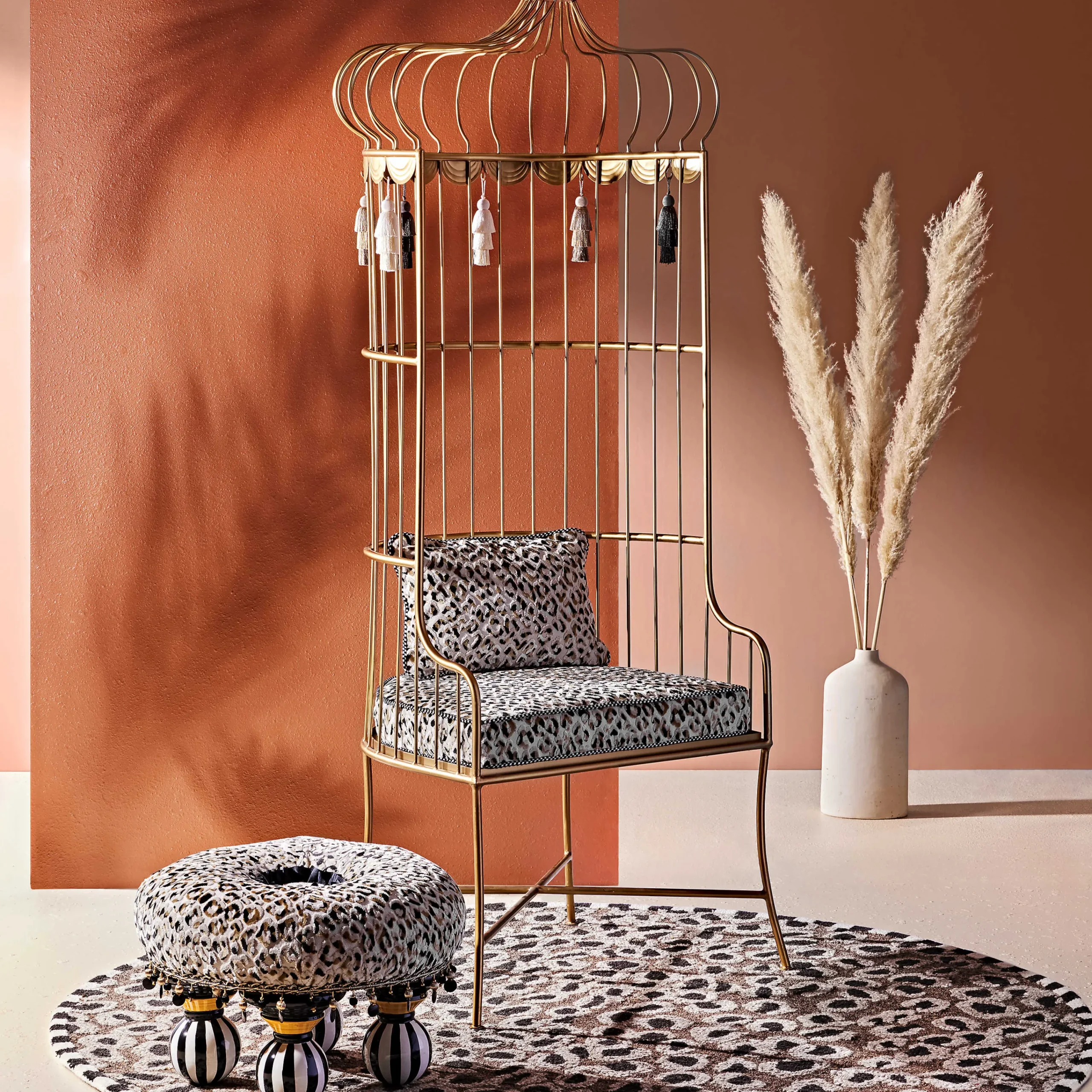 Ocelot Tuffet|MacKenzie-Childs Outlet