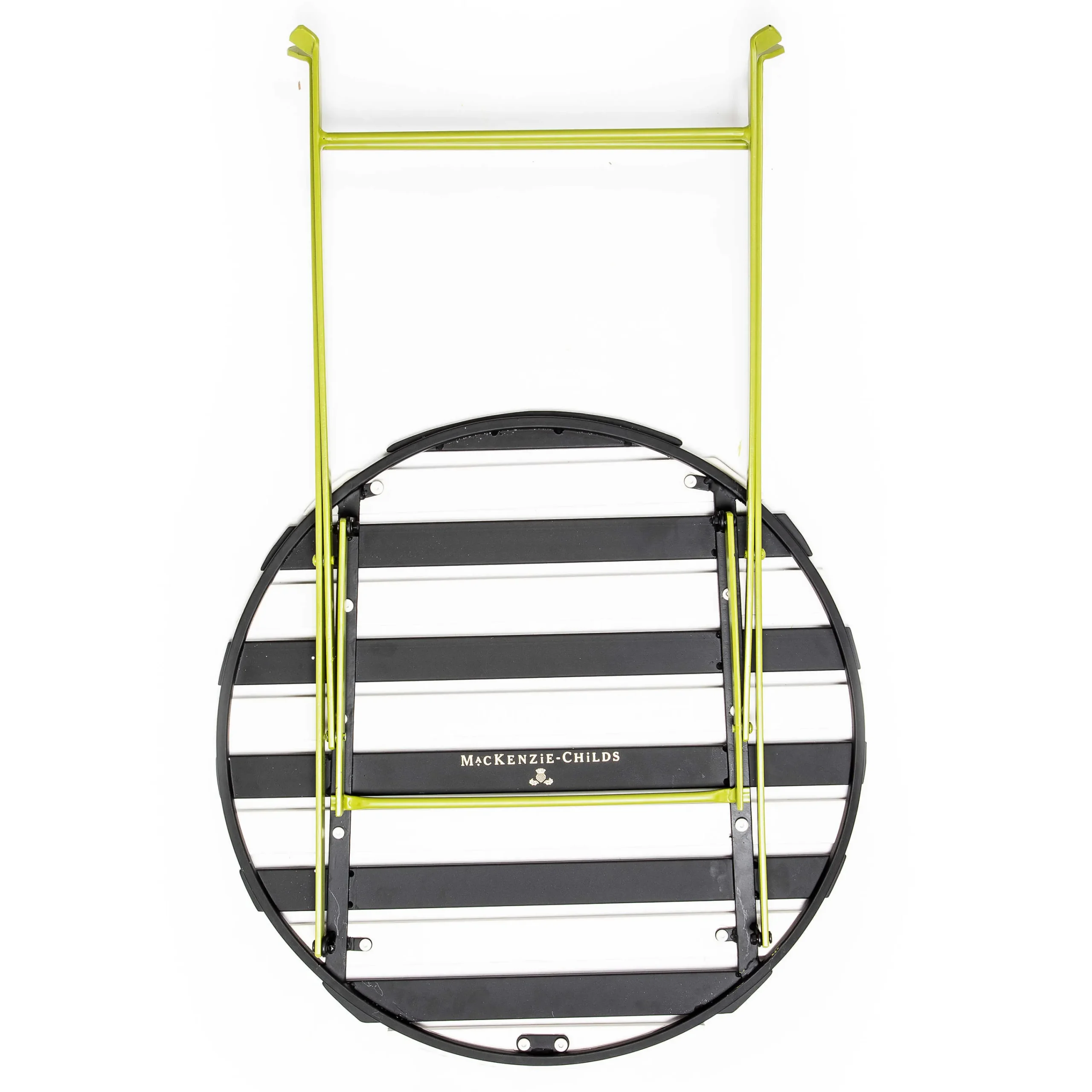 Outdoor Black & White Metal Bistro Table|MacKenzie-Childs New