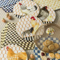 Parchment Check Cork Back Placemats - Set Of 4|MacKenzie-Childs Best