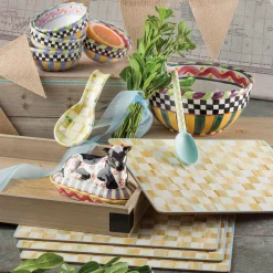 Parchment Check Enamel Spoon Rest|MacKenzie-Childs Sale