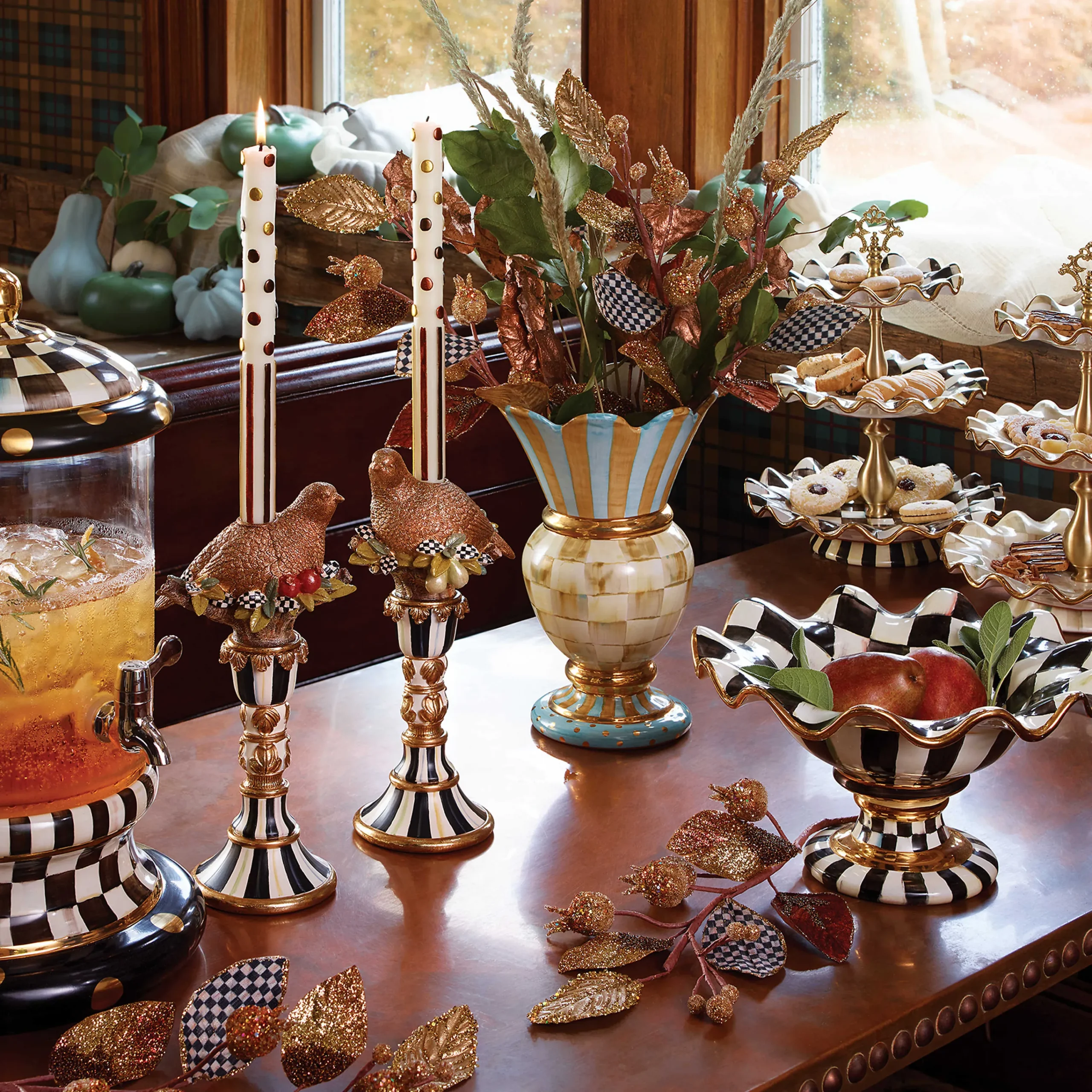 Parchment Check Great Vase|MacKenzie-Childs Best