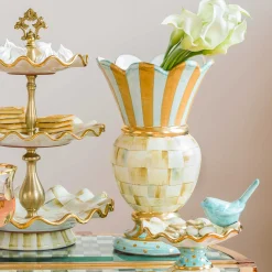 Parchment Check Great Vase|MacKenzie-Childs Best