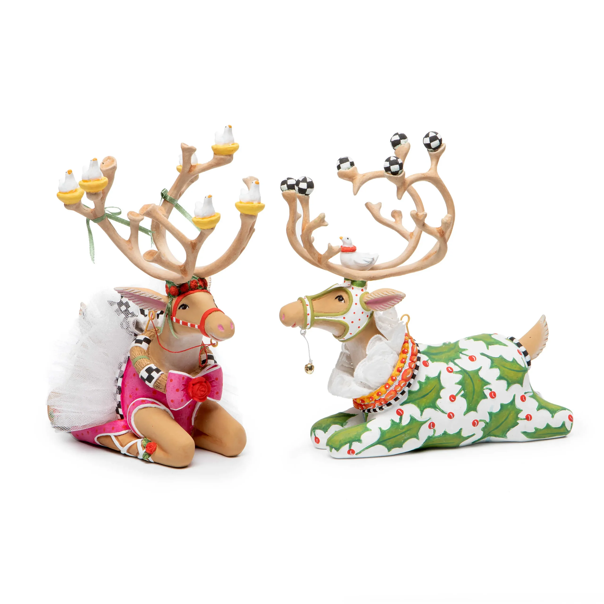 Patience Brewster Dash Away Sitting Dancer Reindeer Figure|MacKenzie-Childs Discount